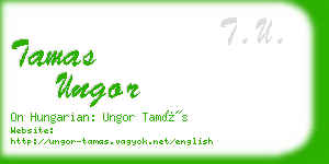 tamas ungor business card